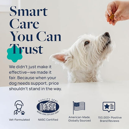Veterinary Formula Gut Health Supplement for Dogs – Vet-Formulated Probiotic Chews with Digestive Enzymes &amp; Fiber – Smart Vitality Supports Digestive Health, Gut Balance &amp; Stool Quality, 60 Soft Chews