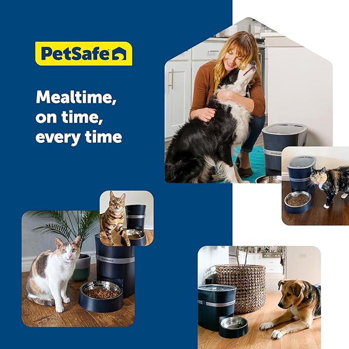 PetSafe Smart Feed - Electronic Pet Feeder for Cats &amp; Dogs - 6L/24 Cup Capacity - Programmable Mealtimes - Alexa, Apple &amp; Android Compatible - Backup Batteries Ensure Meal Delivery During Power Outage