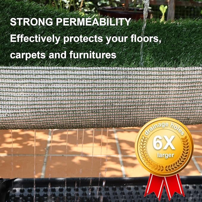Dog Grass Mat, Synthetic Turf for Indoor/Outdoor Puppy Potty Training Durable, Drainable &amp; Easy-Clean Pet Bathroom Mat for Small to Large Dogs Grass Only (34.6"x22.5")