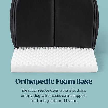 Orthopedic Dog House - Outdoor Waterproof Dog Shelter w/Porch - Indoor Pet House w/Egg-Crate Foam - Cooling - Machine Washable - Ideal for Medium Breeds &amp; Fits 30-Inch Crate - 29"x18"
