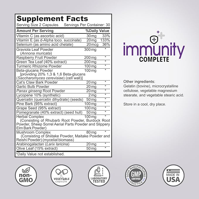 Immunity Complete - 20-in-1 Immune System Booster Formula with Cat&