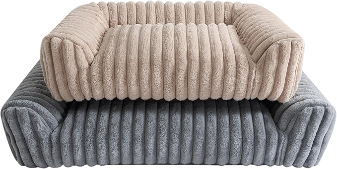 Arlee Saddle Sofa Memory Foam Pet Bed, Comfortable &amp; Washable, Ideal for Dogs and Puppies, Extra Comfort, Couch Design, Crate &amp; Kennel Furniture, Pet Supplies &amp; Essentials, Sage, Large