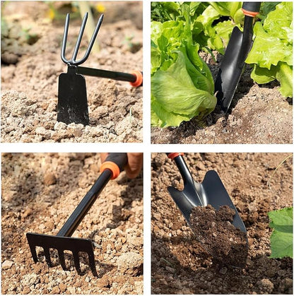 Premium 8-Piece Garden Tools Set – Heavy Duty Carbon Steel with Rust-Proof Coating, Ergonomic Handles, SK-5 Pruning Shears, Waterproof Repotting Mat &amp; Storage Tote Bag – Ideal Gift for Gardeners