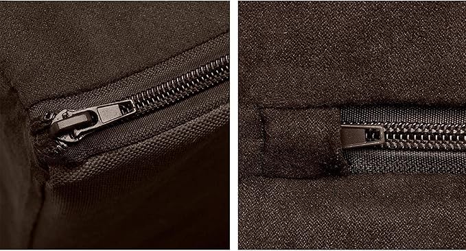 Furhaven Orthopedic Dog Bed for Large Dogs w/ Removable Bolsters &amp; Washable Cover, For Dogs Up to 125 lbs - Plush &amp; Suede Sofa - Espresso, Jumbo Plus/XXL