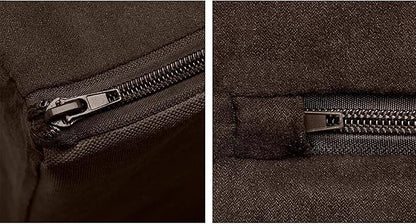 Furhaven Orthopedic Dog Bed for Large Dogs w/ Removable Bolsters &amp; Washable Cover, For Dogs Up to 125 lbs - Plush &amp; Suede Sofa - Espresso, Jumbo Plus/XXL