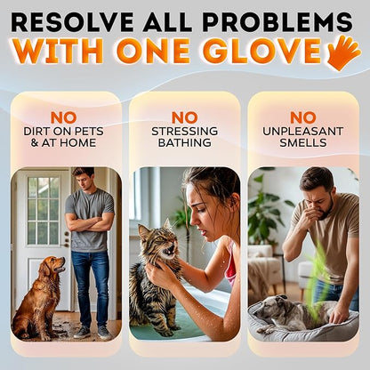 New 2025 Pet Cleaning Glove Wipes for Dogs and Cats – Hypoallergenic Hydrating &amp; Nourishing – Suitable for Eyes, Ears, Paws &amp; Body – Lavender Scent – Ideal for Daily Care &amp; Travel – 18 Count