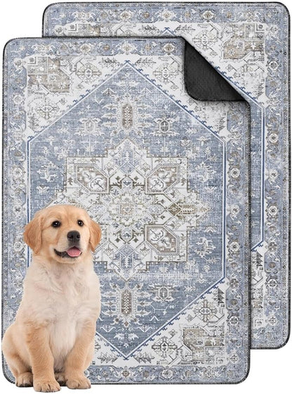 Washable Pee Pads for Dogs 2 Pack, Absorbent Reusable Puppy Pads Waterproof, Leakproof &amp; Non-Slip Whelping Pad, Potty Training Pads for Dogs Playpen Mat 24x36