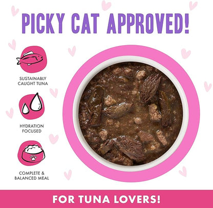 Weruva B.F.F. OMG - Best Feline Friend Oh My Gravy!, Tuna &amp; Duck Devour Me with Tuna &amp; Duck in Gravy Cat Food, 3oz Pouch (Pack of 12)