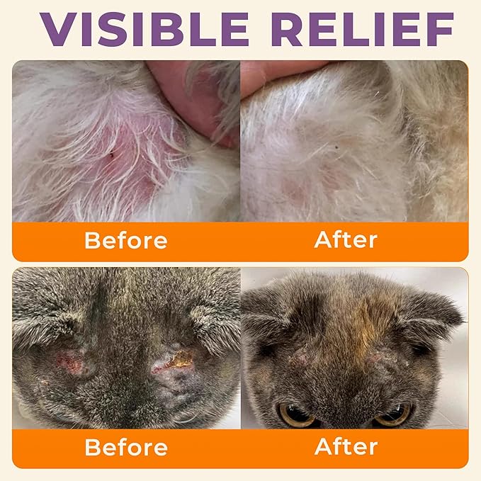 Dog Skin Soother - Dry Itchy Skin Relief &amp; Hot Spots Soothing Cream for Dogs&amp;Cats - Healing Ointment with Colloidal Oatmeal&amp;Manuka Honey - Canine Conditioner Moisturizer with Applicator- 100g