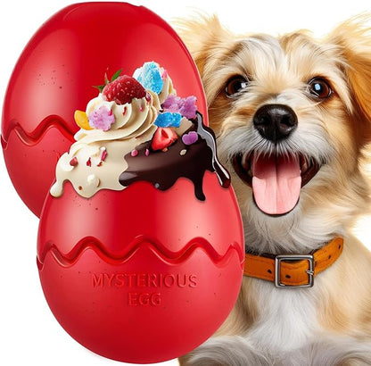 Aliceset 2 Pack Durable Freezable Dog Chew Toys for Aggressive Chewers Interactive Treat Dispensing Puzzle Toy for Large &amp; XL Dogs Keeps Cool &amp; Busy (Red)