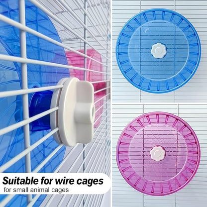 Hamster Wheel,Silent Wheel,Super Silent Hamster Exercise Wheels,Silent Hamster Wheel,Adjustable Stand Hamsters Exercise Wheels,Quiet Rat Wheel (Φ 5.5 inch, Pink)