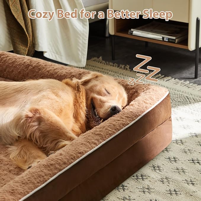 WNPETHOME Dog Beds for Large Sized Dogs, Washable Orthopedic Dog Couch Sofa Bed with Waterproof Lining &amp; Non-Skid Bottom for Pet Sleeping