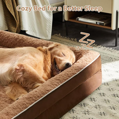 WNPETHOME Dog Beds for Large Sized Dogs, Washable Orthopedic Dog Couch Sofa Bed with Waterproof Lining &amp; Non-Skid Bottom for Pet Sleeping