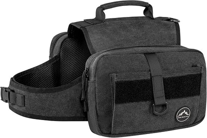 Himal Outdoors Dog Backpack &amp; Saddle Bag, Tactical Hiking Backpack for Large Dogs with Side Pockets &amp; Adjustable Strap