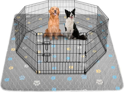 Aitmexcn Washable Puppy Dog Pee Pad, 2PCS 100% Waterproof Whelping Training Mat for Puppy/Senior Dog, Fast Drying Reusable Puppy Pads for Indoor, Outdoor and Car Travel- 54&