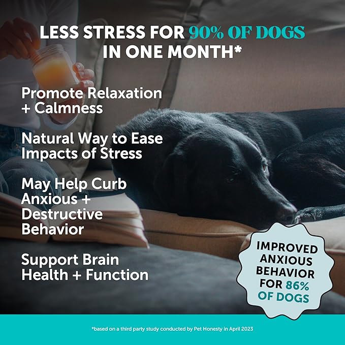 Natural Hemp Calming Chews for Dogs Maximum Strength - Hemp &amp; Melatonin Dog Anxiety Relief - Calming Aid Supplement with Valerian Root - Stress, Separation &amp; Thunder Support - (Duck 90 Ct)