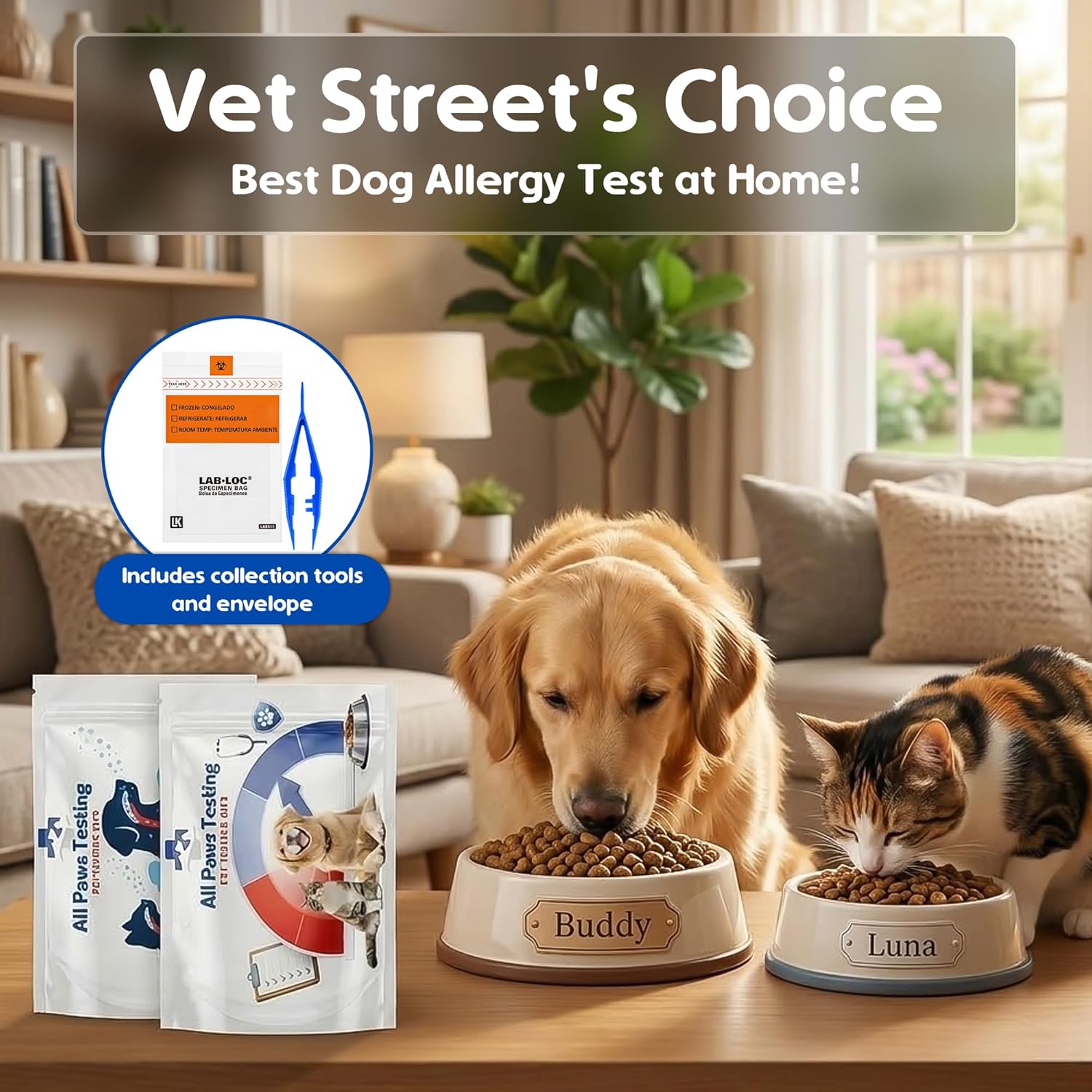 ALL PAWS TESTING — Pet Food &amp; Environmental Sensitivity Test Kit | 400+ Triggers Identified | Itching, Digestive &amp; Skin Support Starts Here!