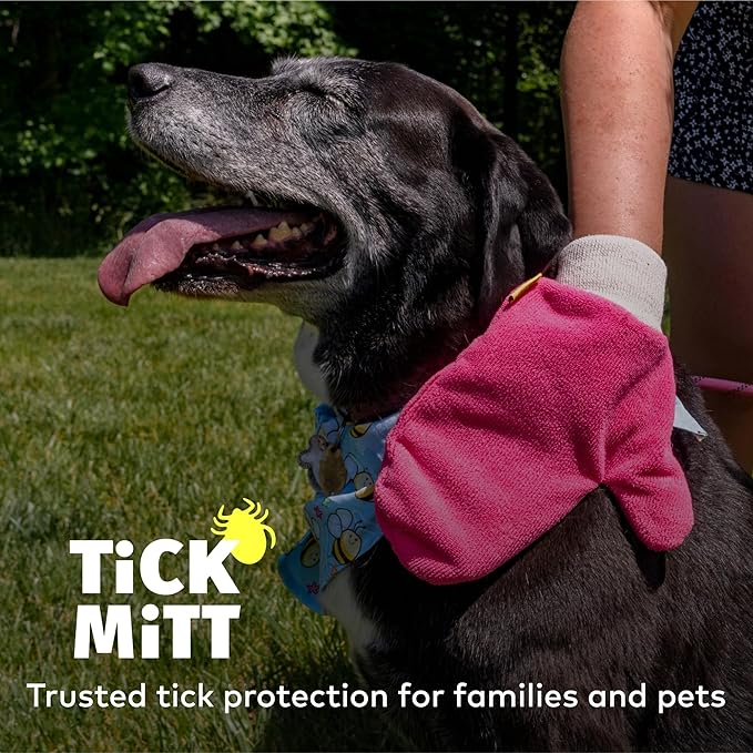 Pink Tick Removal Glove for Pets &amp; People: Gently Remove Ticks with Ease - Chemical-Free, Durable, Portable Tick Management Tool for Outdoor Adventures &amp; Everyday Use