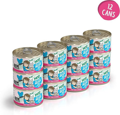 Weruva B.F.F. Play - Best Feline Friend Paté Lovers, Aw Yeah!, Tuna &amp; Chicken Check Please! with Tuna &amp; Chicken, 2.8oz Can (Pack of 12)