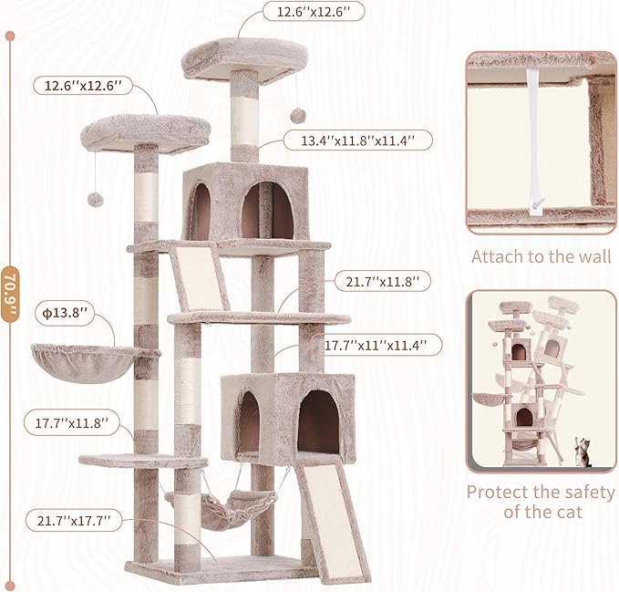 Cat Tree for Indoor Cats, 71&