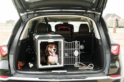 USA Pet Carrier &amp; Crate 26" - Premium Collapsible Design for Medium Cats and Dogs - Portable Kennel for Indoor/Outdoor Use - 360-Degree Ventilation &amp; Hard Plastic Wall Protection
