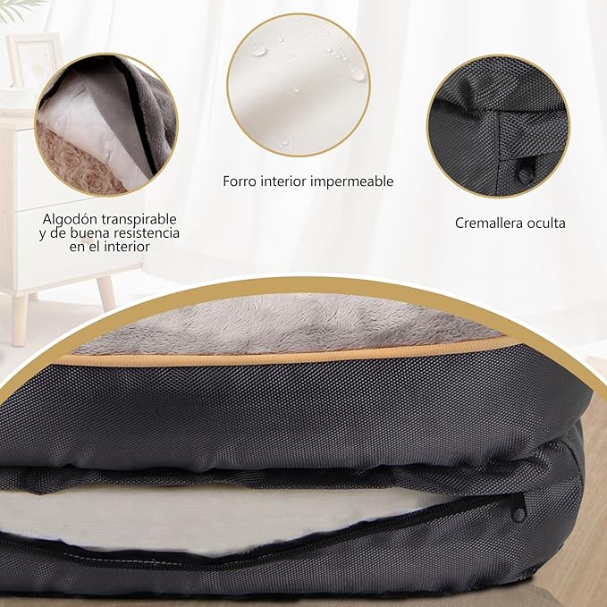JOYELF Medium Memory Foam Dog Bed Orthopedic Dog Bed &amp; Sofa with Removable Washable Cover and Squeaker Toy as Gift