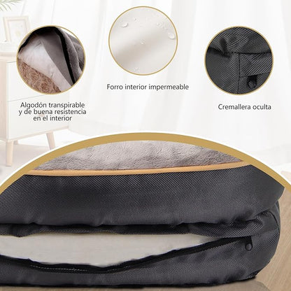 JOYELF Medium Memory Foam Dog Bed Orthopedic Dog Bed &amp; Sofa with Removable Washable Cover and Squeaker Toy as Gift