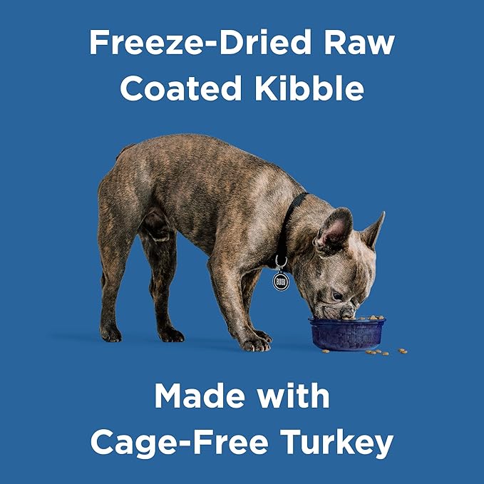 BIXBI Rawbble Dry Dog Food, Turkey, 24 lbs - USA Made with Fresh Meat - No Meat Meal &amp; No Corn, Soy or Wheat - Freeze Dried Raw Coated Dog Food - Minimally Processed for Superior Digestibility