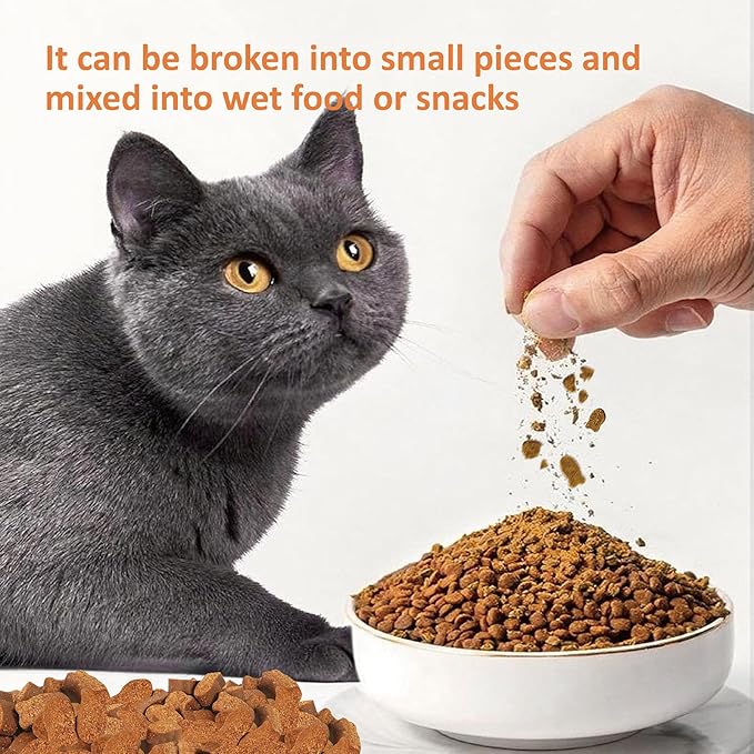 Cat Calming Treats - 100 Count Salmon Chews with Organic Chamomile &amp; Ginger, Stress Relief Supplement for Separation Anxiety, Vet Visits &amp; Thunderstorms (Salmon)