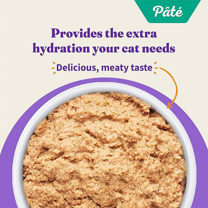 Halo Wet Cat Food Whole Chicken Recipe, Grain Free Wet Cat Pate, Canned Cat Food for Extra Hydration, 5.5 Oz Can (Pack of 12)