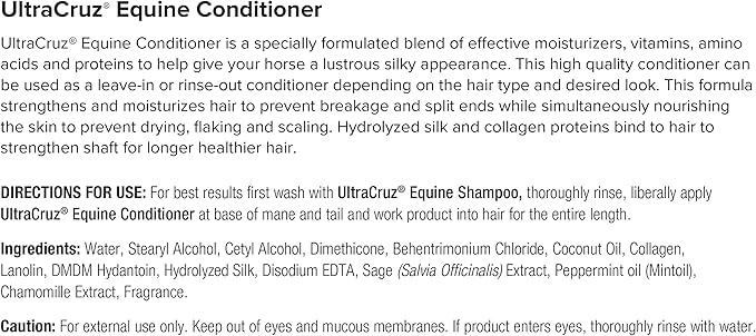 UltraCruz® Equine Shampoo, Conditioner, Hydrogen Peroxide, Fly &amp; Tick Spray, 1 Gallon Each