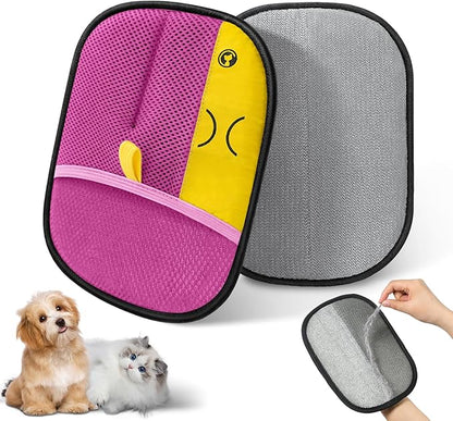 Reusable Pet Hair Remover Gloves – Electrostatic Lint &amp; Fur Removal, Machine Washable Cleaning Gloves for Furniture, Clothes &amp; Car (Pink)