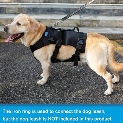 Dog Lift Harness, Rehabilitation Lifts Vest for Dogs, Support &amp; Recovery Sling, Adjustable Breathable Lifting Straps for Old, Joint Injuries, Arthritis, Paralysis Dogs Walk (S, Black)