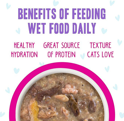 Weruva B.F.F. OMG - Best Feline Friend Oh My Gravy!, Lots-O-Luck! with Duck &amp; Tuna in Gravy Cat Food, 5.5oz Can (Pack of 8)