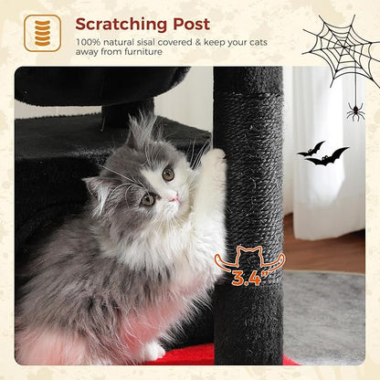 PEQULTI 4-in-1 Gothic Cat Tree, 33&