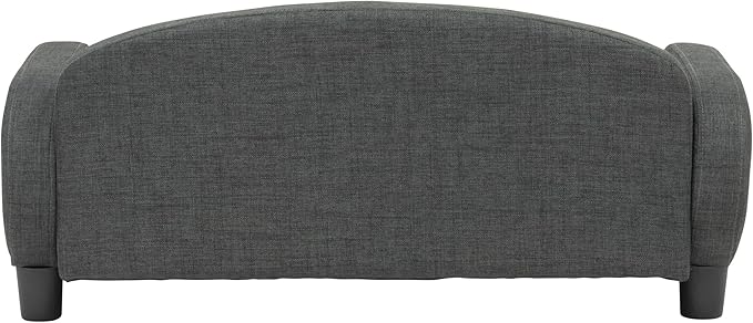 Paws &amp; Purrs Multi-Cat Sofa Elevated Pet Bed for Indoor Cats Raised Cats Couch with Removable Washable Mattress Cover for Kittens, Dogs - 35.5" Wide, Gray