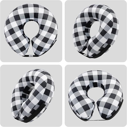 CuteBone Inflatable Dog Cone with Removable Soft Fleece Covers for Small/Medium/Large Dogs and Cats Neck Donut Collar After Surgery GWB03L