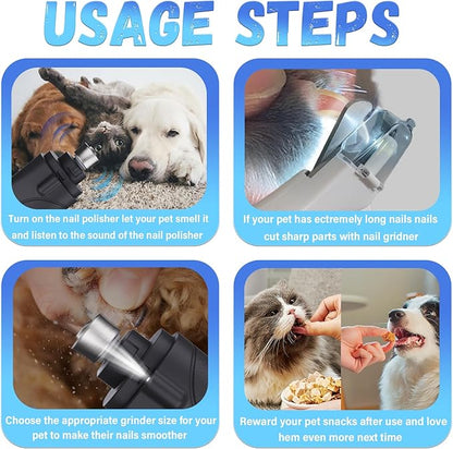 2 in 1 Dog Nail Clippers and Grinder with Lights &amp; Cat Nail Clipper for Large Medium Small Dogs Cats Nail Trimmers USB Rechargeable with 2 LED Lights Dog Claw Care for Non-Black Nails