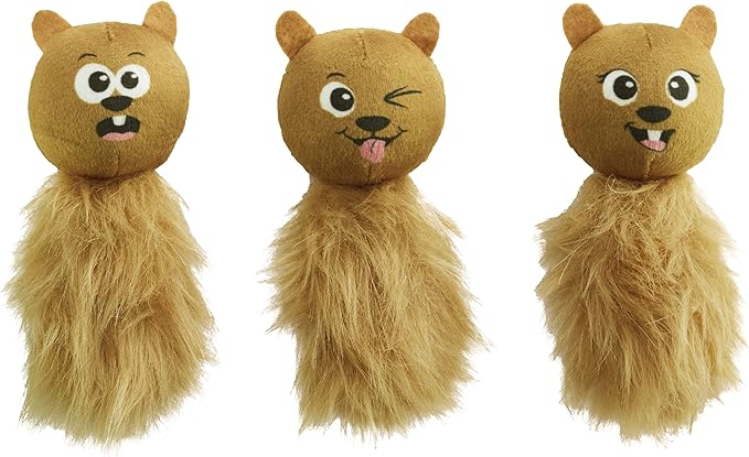 Outward Hound Nina Ottosson Plush Replacement Chipmunk Toys for Snuffle N&