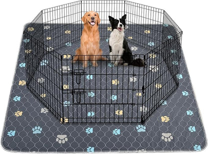 Aitmexcn Washable Puppy Dog Pee Pad, 2PCS 100% Waterproof Whelping Training Mat for Puppy/Senior Dog, Fast Drying Reusable Puppy Pads for Indoor, Outdoor and Car Travel- 54&