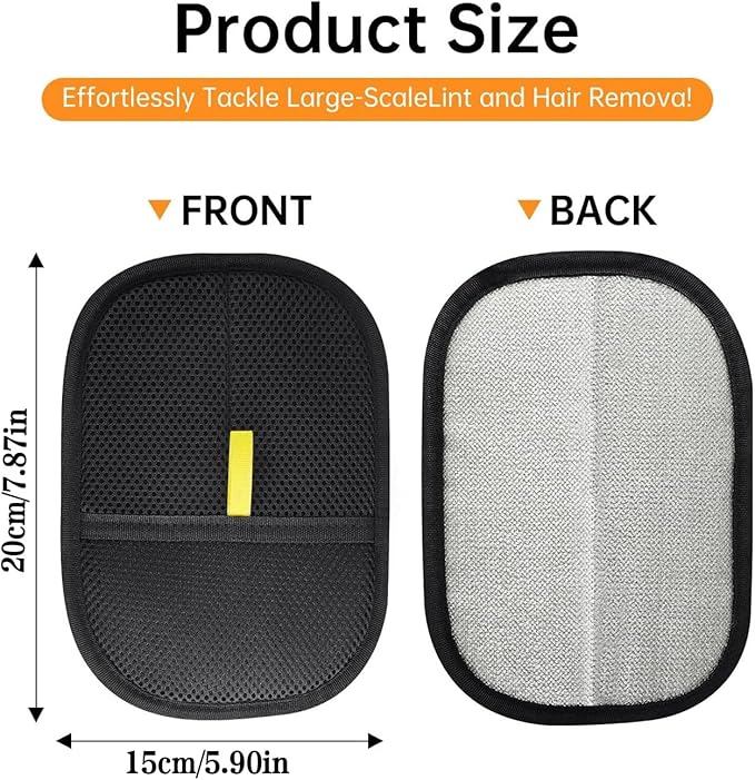 Pet Hair Removal Glove - Cat &amp; Dog Electrostatic Hair Remover Grooming Glove,Suitable for All Pets 2Pcs