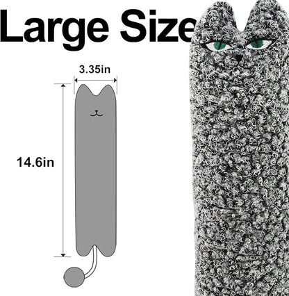 TTcat Catnip Silvervine Matatabi Pillow for Cats &amp; Kittens,Cat Kicker Toy,Large Size Cat Pillow Soothing Plush Cat Toy(Grey).