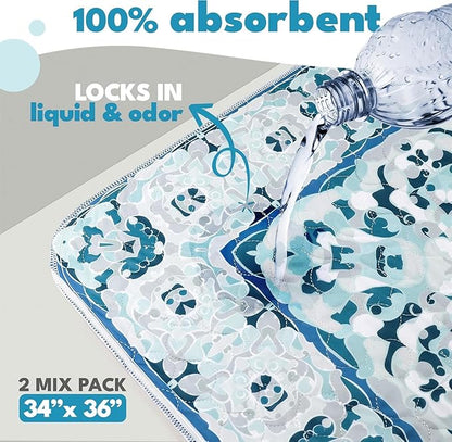 NALALAS Large Washable Pee Pads for Dogs | Reusable, Waterproof &amp; Ultra Absorbent Puppy Pads | Dog Pee Pads, Anti-Slip, Leakproof &amp; Quick Dry Pet Training Mat | Whelping Pad, Puppy Mat &amp; Crate Pad
