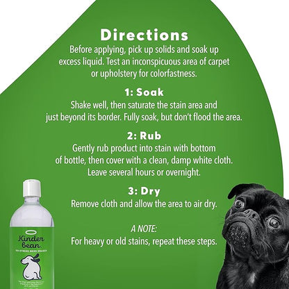 Dog &amp; Cat Urine Stain and Odor Eliminator for Carpet, Upholstery, Hard Floors - Single 32 oz., Grapefruit &amp; Thyme Scent, Enzyme Bio-Active Formula with Squeeze and Spray Top