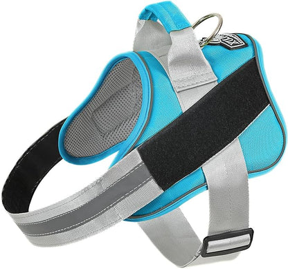 Bolux Dog Harness, No-Pull Reflective Dog Vest, Breathable Adjustable Pet Harness with Handle for Outdoor Walking - No More Pulling, Tugging or Choking (OceanicBlue, X-Large (Pack of 1))