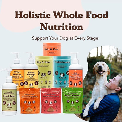Natural Dog Company Liquid Glucosamine for Dogs, Hip &amp; Joint Oil, Extra Strength Cartilage, Joint Supplement for Dogs, Helps Mobility, Eases Occasional Stiffness, Glucosamine Chondroitin, 32 oz.