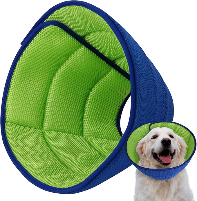 Soft Dog Cone Collar After Surgery Alternative for Dogs to Stop Licking, Comfy Collars for Large/Medium/Small Pet, Adjustable Elizabethan Neuter Recovery E Cones of Shame Neck &amp; Head Ecollars