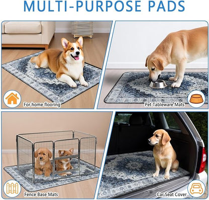Washable Pee Pads for Dogs 2 Pack, Absorbent Reusable Puppy Pads Waterproof, Leakproof &amp; Non-Slip Whelping Pad, Potty Training Pads for Dogs Playpen Mat 24x36