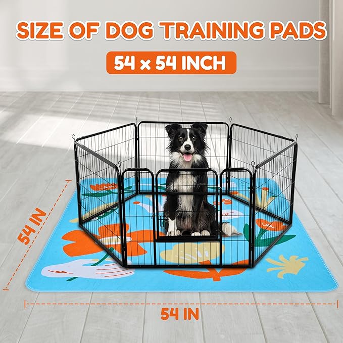 BurgeonNest Washable Pee Pads for Dogs, 2 Pack 54&