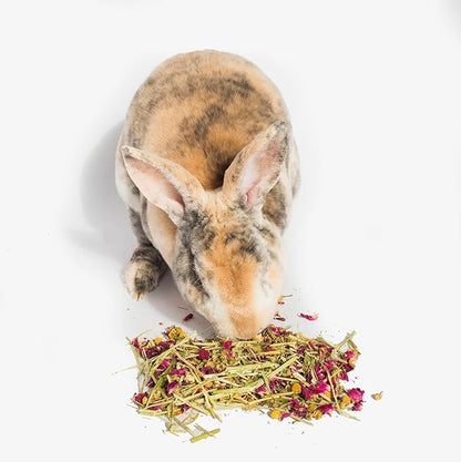 Herbal Calming Forage (2 Ounces): Premium Rabbit Food, Hay for Guinea Pigs Food, Chinchilla Food, Hamster Treat Made with Timothy Hay &amp; Organic Herbs (2 Ounces)